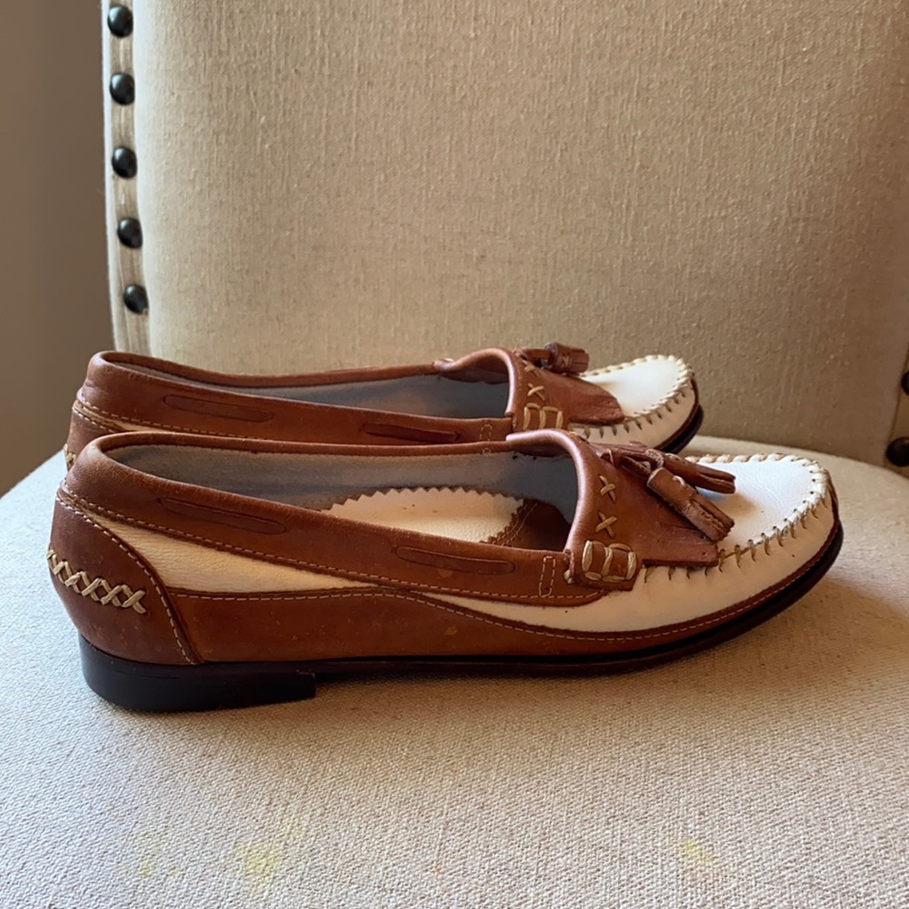 Circle S Brand Women’s Tassel Leather Loafers Western Rodeo Size 8.5